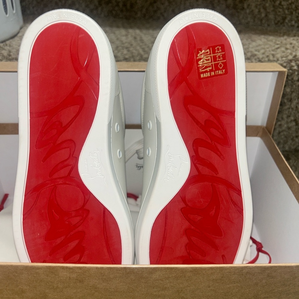 Christian Louboutin White Sneakers with Red Soles